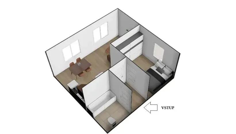 Pronájem bytu 2+kk, Šlapanice, Švehlova, 39 m2