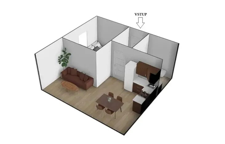 Pronájem bytu 2+kk, Šlapanice, Švehlova, 39 m2