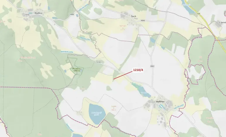 Dražba lesa, Volfířov, 7 m2