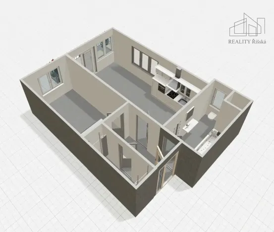 Pronájem bytu 2+kk, Praha - Hlubočepy, Vítové, 54 m2