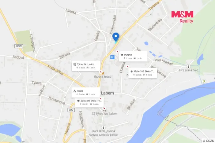 Prodej pozemku pro bydlení, Týnec nad Labem, Tyršova, 269 m2