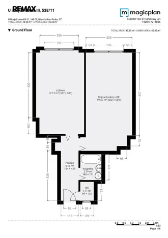 Prodej bytu 2+kk, Praha - Krč, U nových domů III, 46 m2