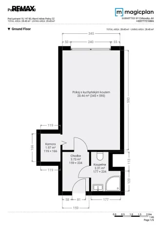 Prodej bytu 1+kk, Praha - Hodkovičky, Pod lysinami, 29 m2