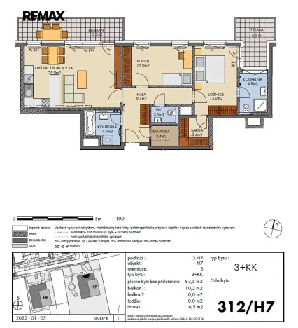 Prodej bytu 3+kk, Praha - Dolní Měcholupy, Kardausova, 84 m2