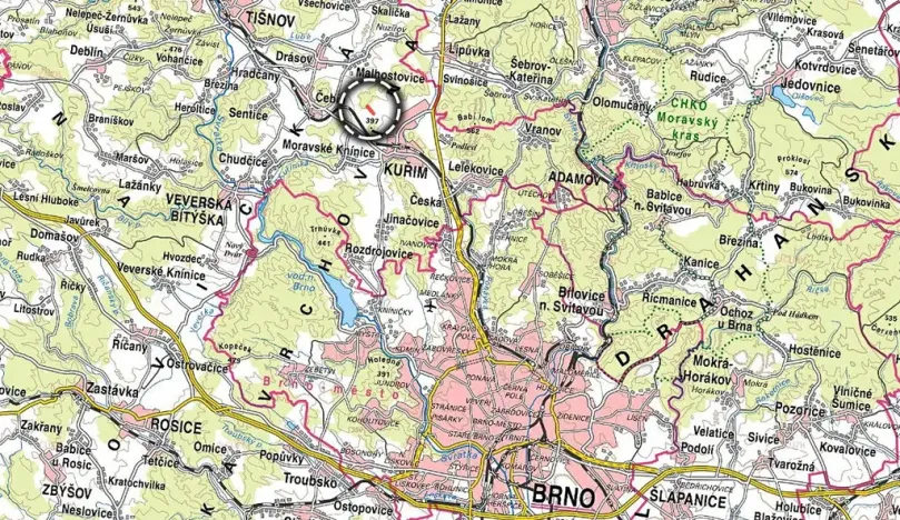 Prodej pole, Kuřim, 5157 m2