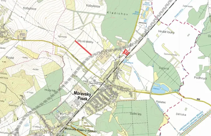 Prodej pole, Moravský Písek, 7462 m2