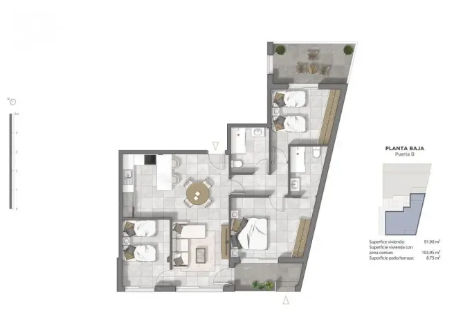 Prodej bytu 4+kk, Guardamar del Segura, Alicante, Španělsko, 86 m2
