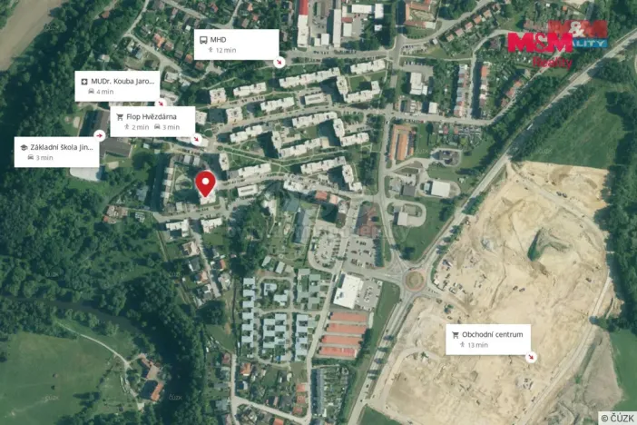 Pronájem bytu 1+kk, Jindřichův Hradec - Jindřichův Hradec V, Kosmonautů, 31 m2