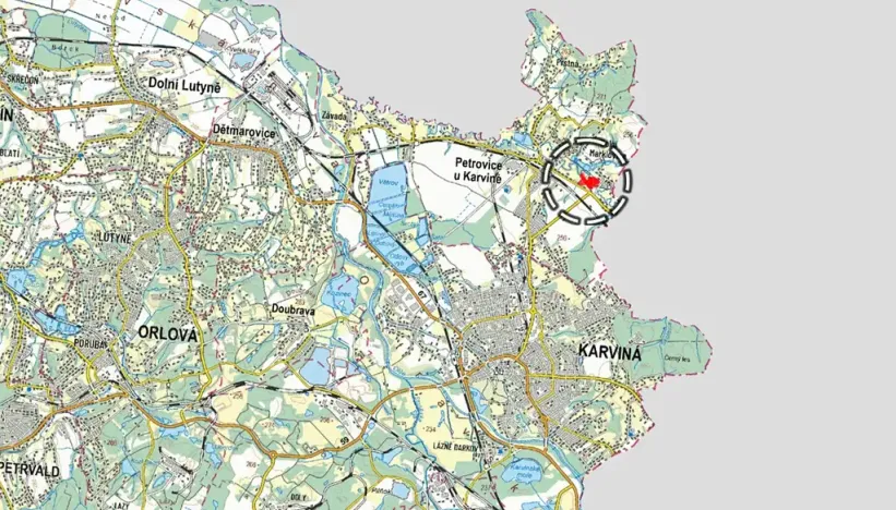 Prodej louky, Petrovice u Karviné, 34832 m2