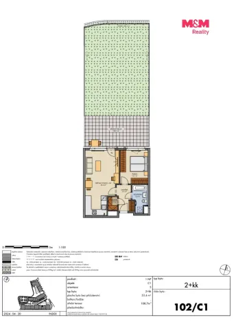Prodej bytu 2+kk, Praha, Svitákova, 53 m2