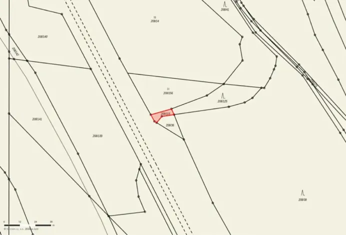 Pronájem pozemku, Zabrušany, 77 m2