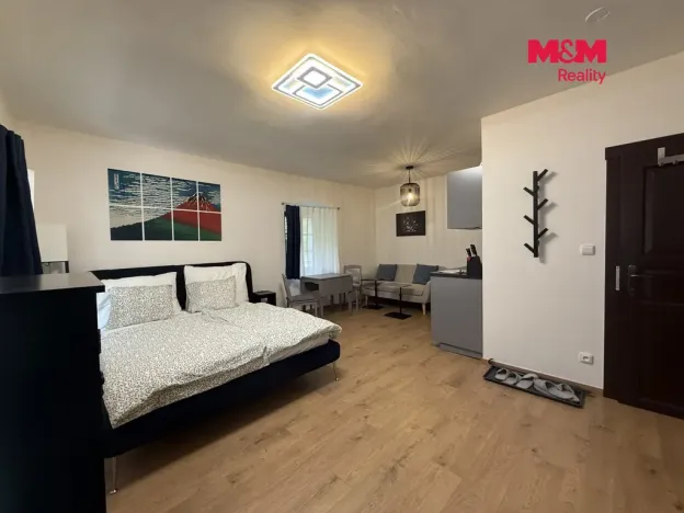 Pronájem bytu 1+kk, Líšnice, Spálený Mlýn, 27 m2
