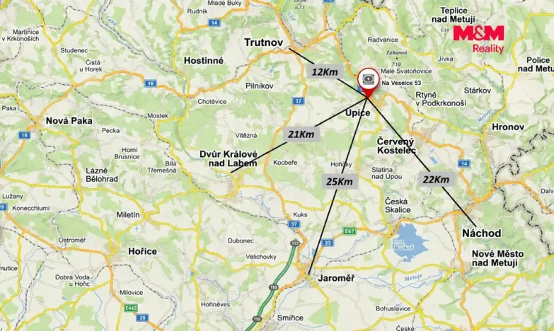 Prodej bytu 2+1, Úpice, Puškinova, 336 m2