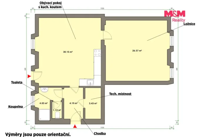 Pronájem bytu 2+kk, Františkovy Lázně, Národní, 69 m2