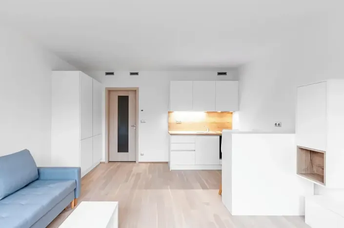 Pronájem bytu 1+kk, Praha - Vysočany, Bassova, 34 m2