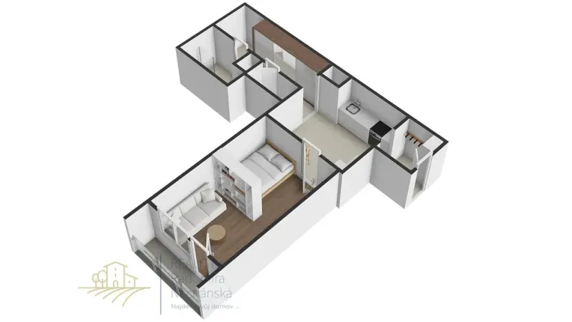 Prodej bytu 1+kk, Mělník, Nemocniční, 42 m2