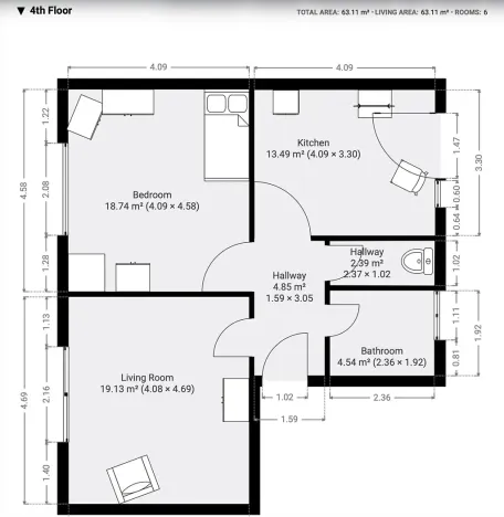 Prodej bytu 2+1, Cheb, Pivovarská, 63 m2