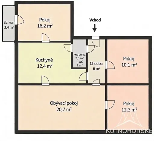 Prodej bytu 4+1, Pardubice, Palackého třída, 87 m2