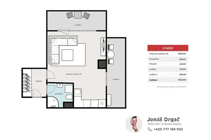 Pronájem bytu 1+kk, Praha - Kyje, Sicherova, 33 m2