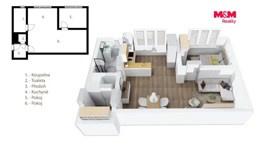 Prodej bytu 2+kk, Hradec Králové, Bidlova, 54 m2