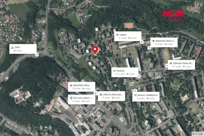 Pronájem bytu 2+1, Ústí nad Labem - Severní Terasa, Jana Zajíce, 54 m2