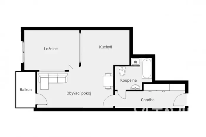 Pronájem bytu 2+kk, Odolena Voda, Nad Štolami, 53 m2
