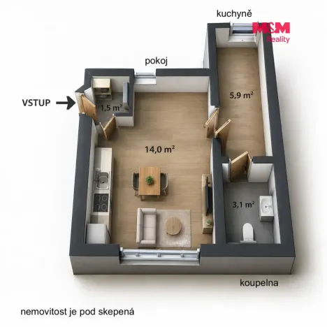 Prodej chaty, Újezd u Chocně, 38 m2