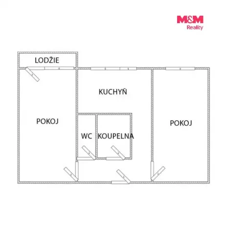 Pronájem bytu 2+1, Ostrava - Poruba, Oty Synka, 52 m2