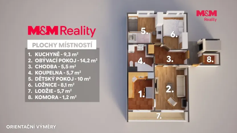 Prodej bytu 3+1, Litoměřice - Pokratice, Pokratická, 55 m2