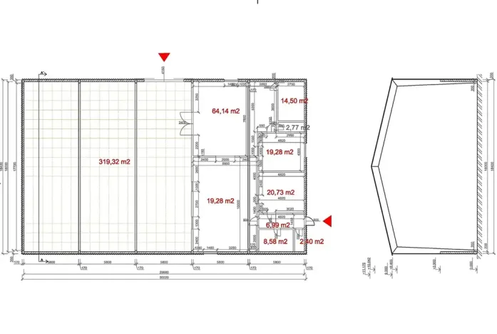 Pronájem výrobních prostor, Modřice, U Vlečky, 530 m2