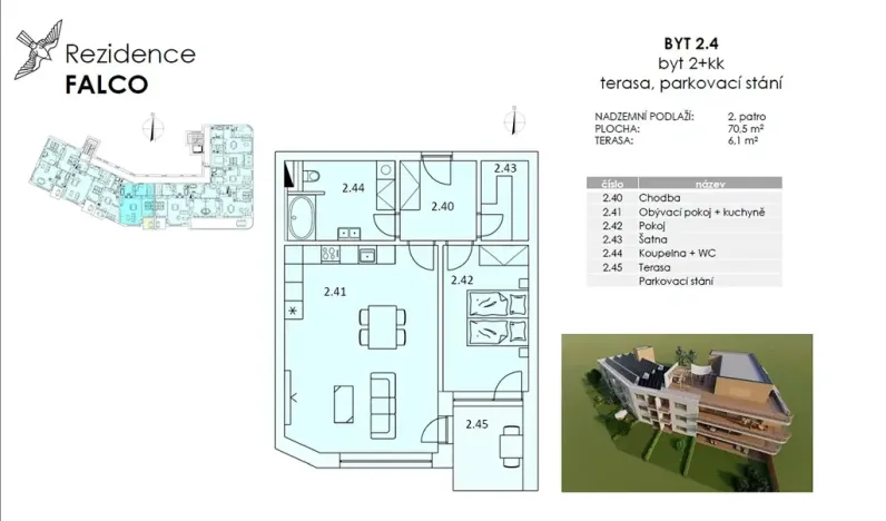 Prodej bytu 2+kk, Bakov nad Jizerou, 71 m2