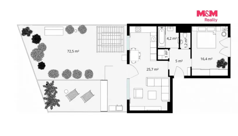 Prodej bytu 2+kk, Praha - Košíře, Musílkova, 56 m2