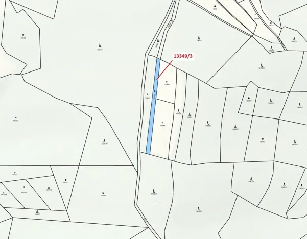 Dražba pozemku, Hovězí, 655 m2