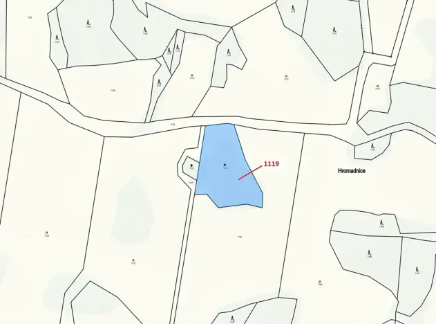 Dražba pozemku, Kadov, 3469 m2