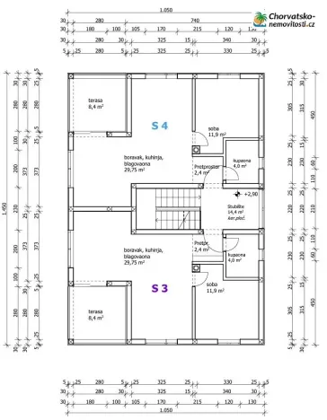 Prodej bytu 2+kk, Stara Novalja, Chorvatsko, 56 m2