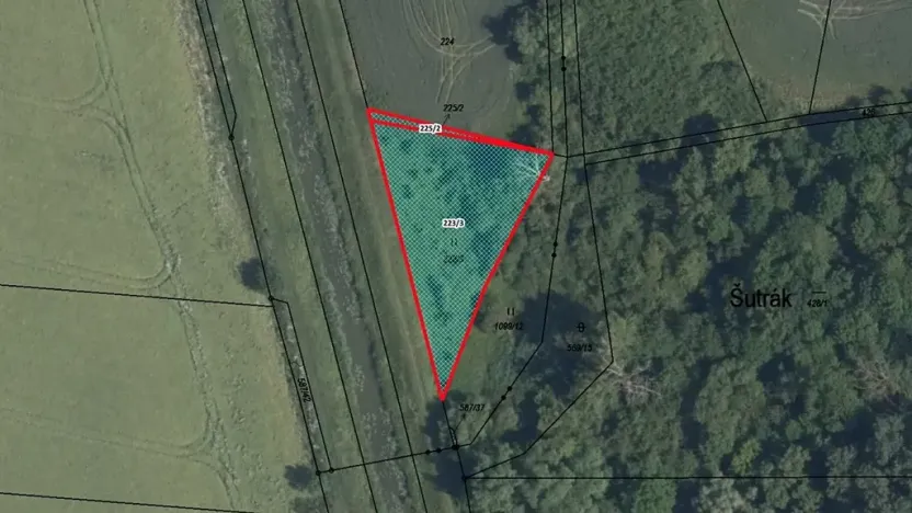Prodej pozemku, Křinec, 1202 m2