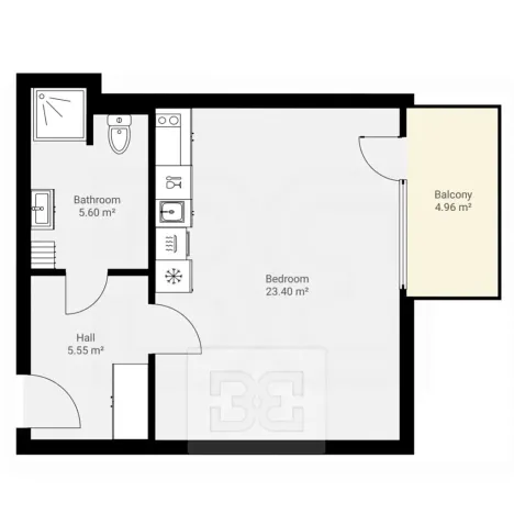 Pronájem bytu 1+kk, Plzeň, Na Průhonu, 37 m2