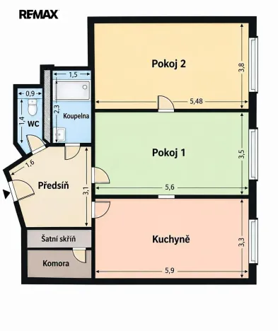 Prodej bytu 2+1, Praha - Vysočany, Zbuzkova, 76 m2