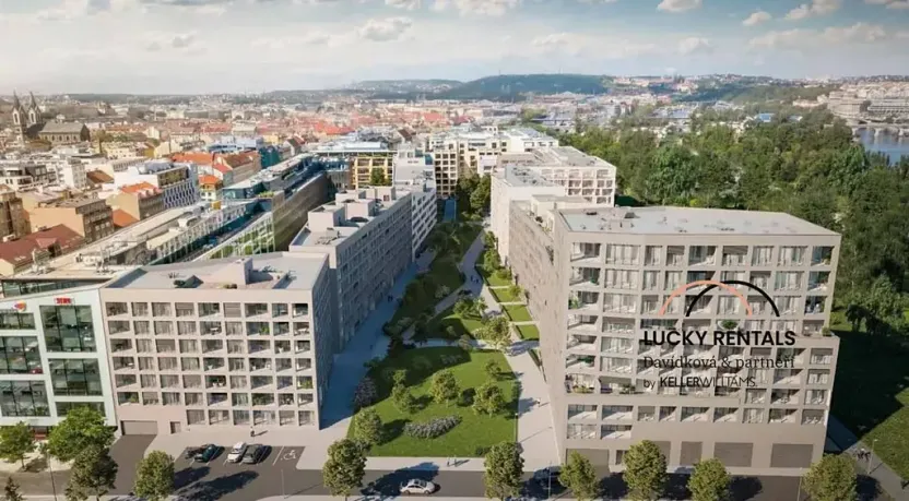 Pronájem bytu 2+kk, Praha - Karlín, U Mlýnského kanálu, 56 m2