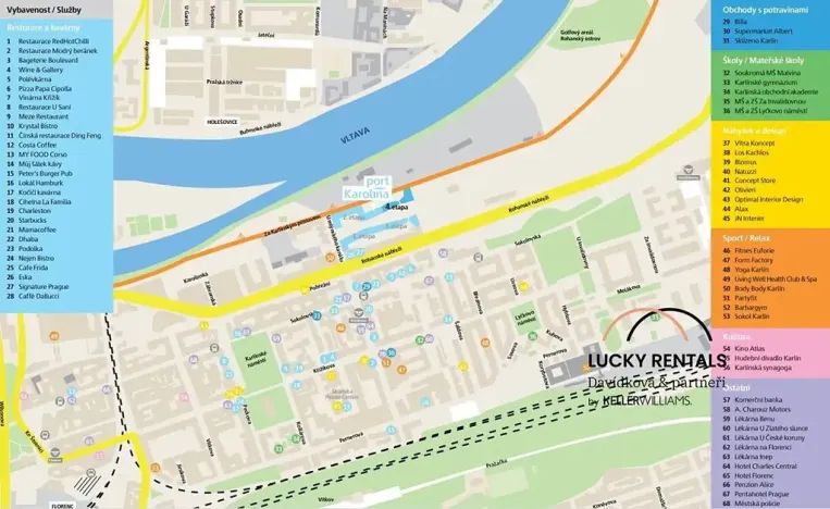 Pronájem bytu 2+kk, Praha - Karlín, U Mlýnského kanálu, 56 m2