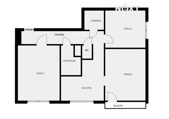 Pronájem bytu 3+1, Vrchlabí, Nerudova, 69 m2