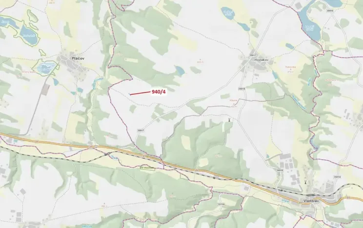 Dražba lesa, Vladislav, 591 m2