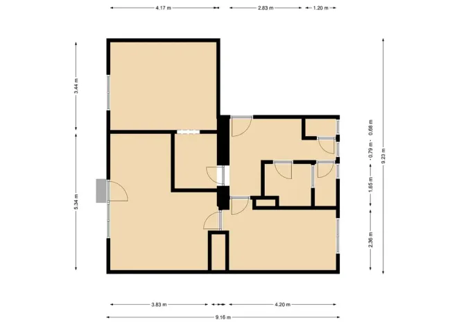 Pronájem bytu 2+1, Beroun - Beroun-Město, Bezručova, 57 m2