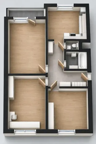 Prodej bytu 3+1, Náchod - Staré Město nad Metují, Růžová, 74 m2