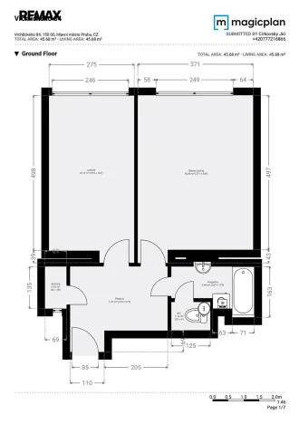 Prodej bytu 2+kk, Praha - Košíře, Vrchlického, 49 m2