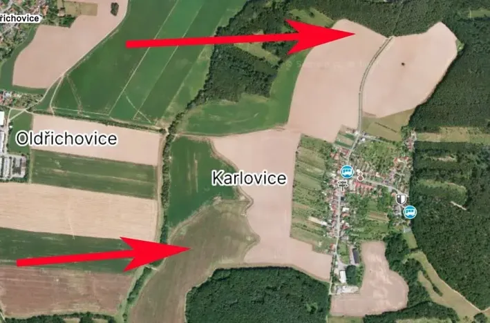 Prodej pole, Karlovice, 13069 m2
