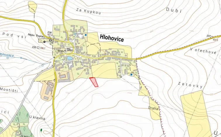 Prodej pole, Hlohovice, 2507 m2