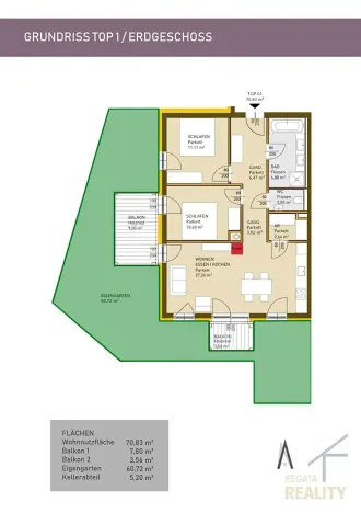 Prodej bytu 3+kk, Tauplitz, Rakousko, 71 m2