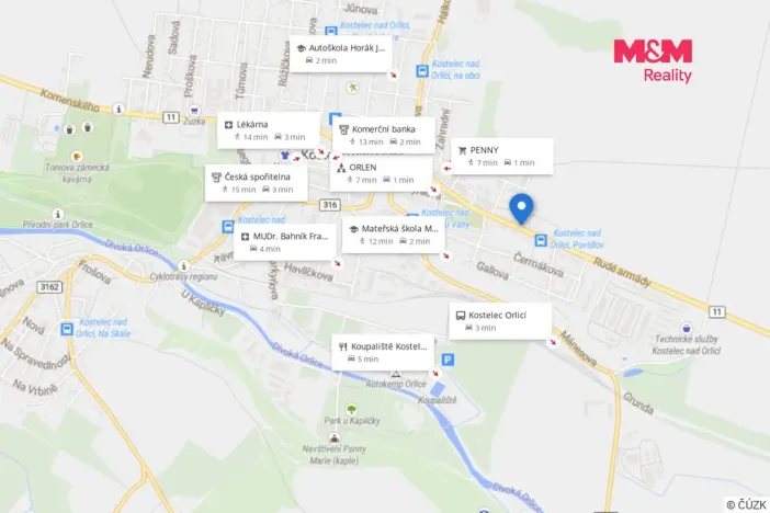 Prodej bytu 1+1, Kostelec nad Orlicí, Rudé armády, 32 m2