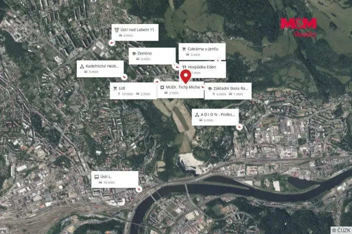 Prodej bytu 1+1, Ústí nad Labem, Kmochova, 33 m2
